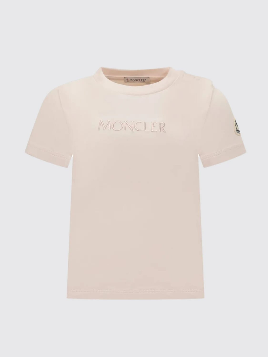 MONCLER T-SHIRT: T-shirt kids Moncler, Blush Pink - Img 1