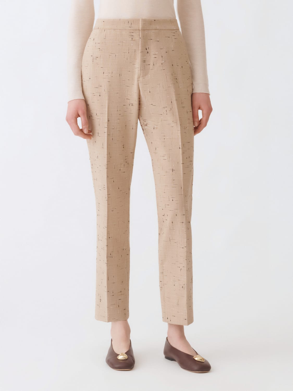 FABIANA FILIPPI PANTALON: Pantalon femme Fabiana Filippi, Beige - Img 1