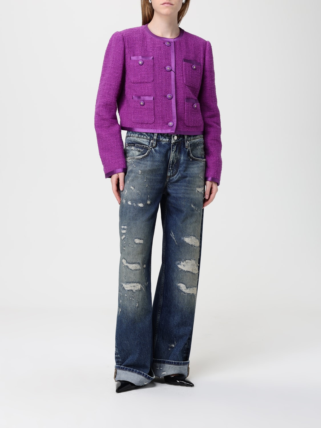 DOLCE & GABBANA JACKET: Jacket woman Dolce & Gabbana, Violet - Img 2