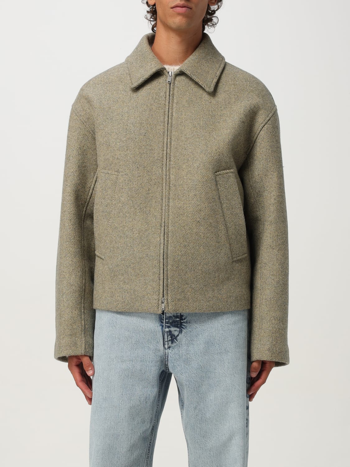 JIL SANDER 大衣: 外套 男士 Jil Sander, 绿色 - Img 1