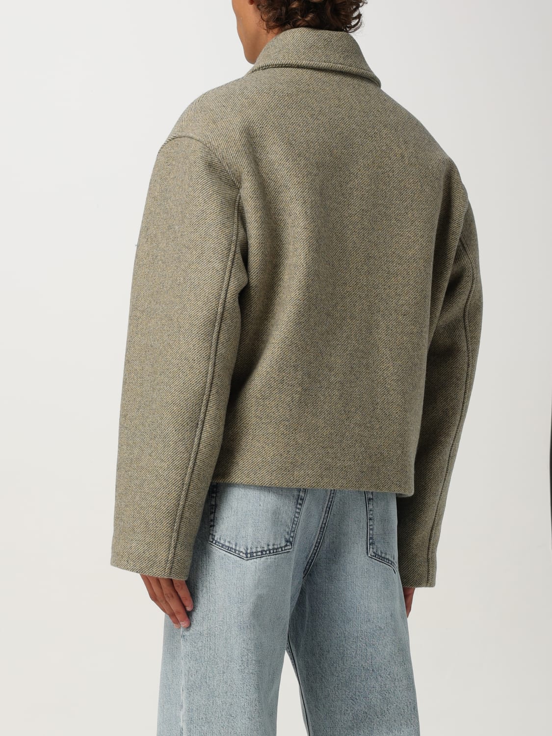 JIL SANDER 大衣: 外套 男士 Jil Sander, 绿色 - Img 3