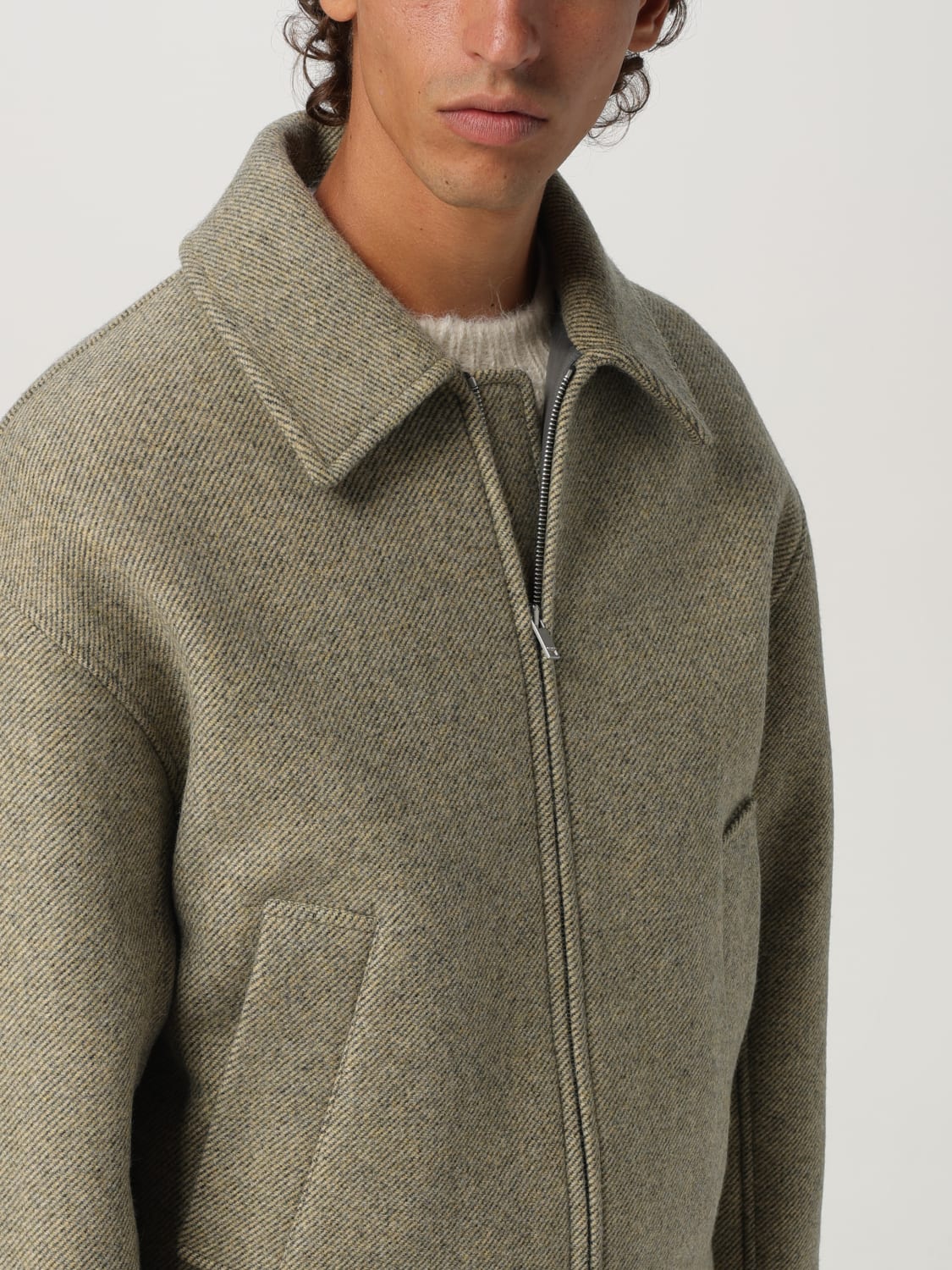 JIL SANDER 大衣: 外套 男士 Jil Sander, 绿色 - Img 5