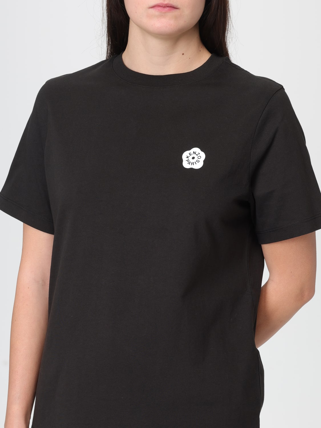 KENZO T-SHIRTS: T-shirt casual Kenzo in cotone con logo , Nero - Img 3