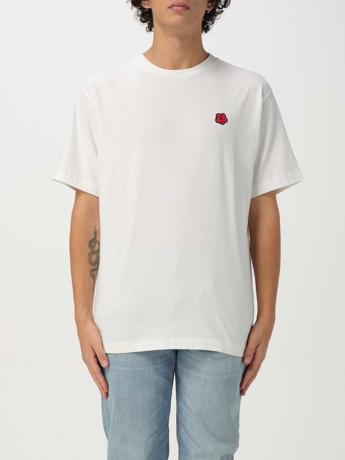 KENZO T-SHIRT: T-shirt basic Kenzo in cotone , Bianco - Img 1