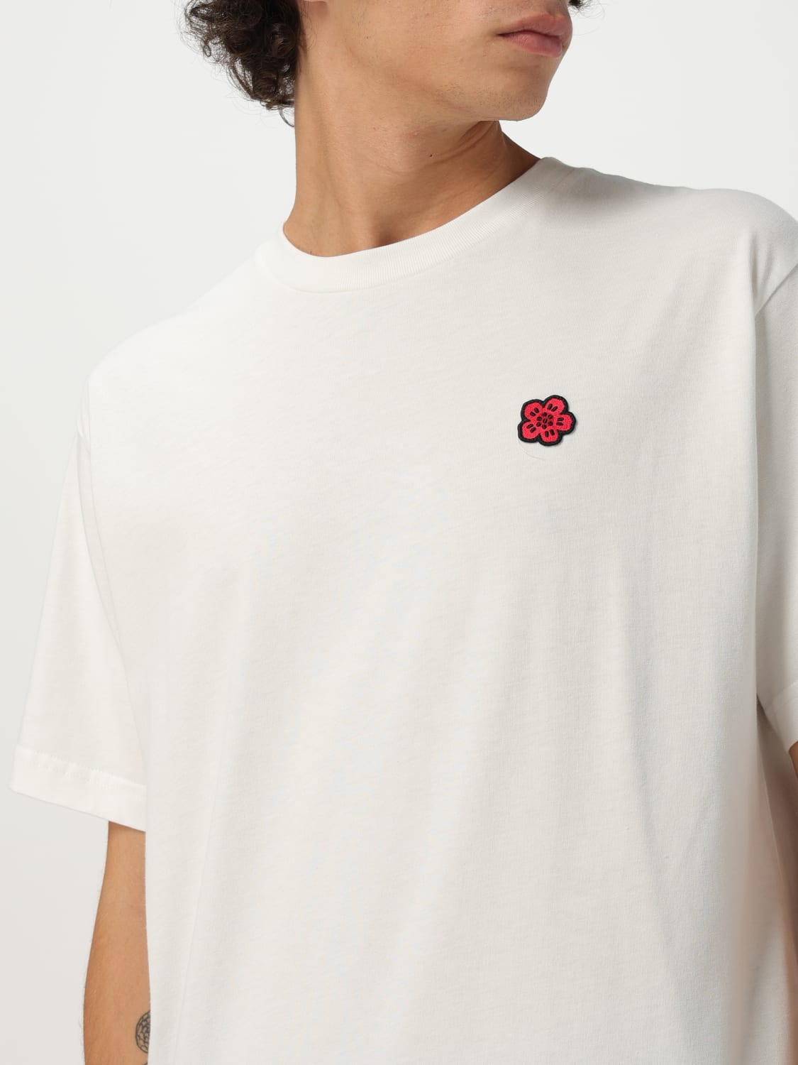 KENZO T-SHIRT: T-shirt basic Kenzo in cotone , Bianco - Img 3
