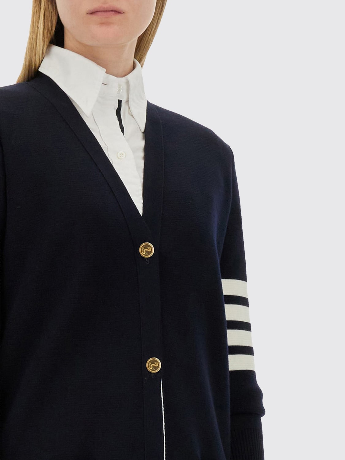 THOM BROWNE PULLOVER: Pullover damen Thom Browne, Blau - Img 4