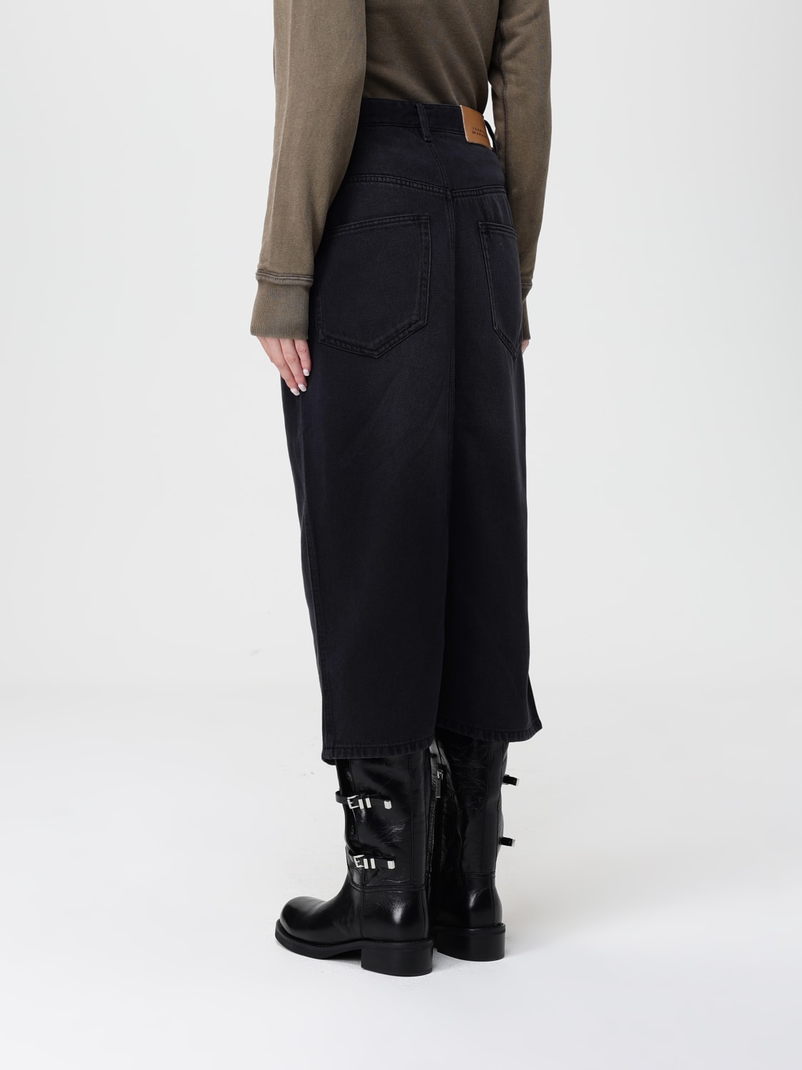 ISABEL MARANT FALDA: Vaquero mujer Isabel Marant, Negro - Img 2
