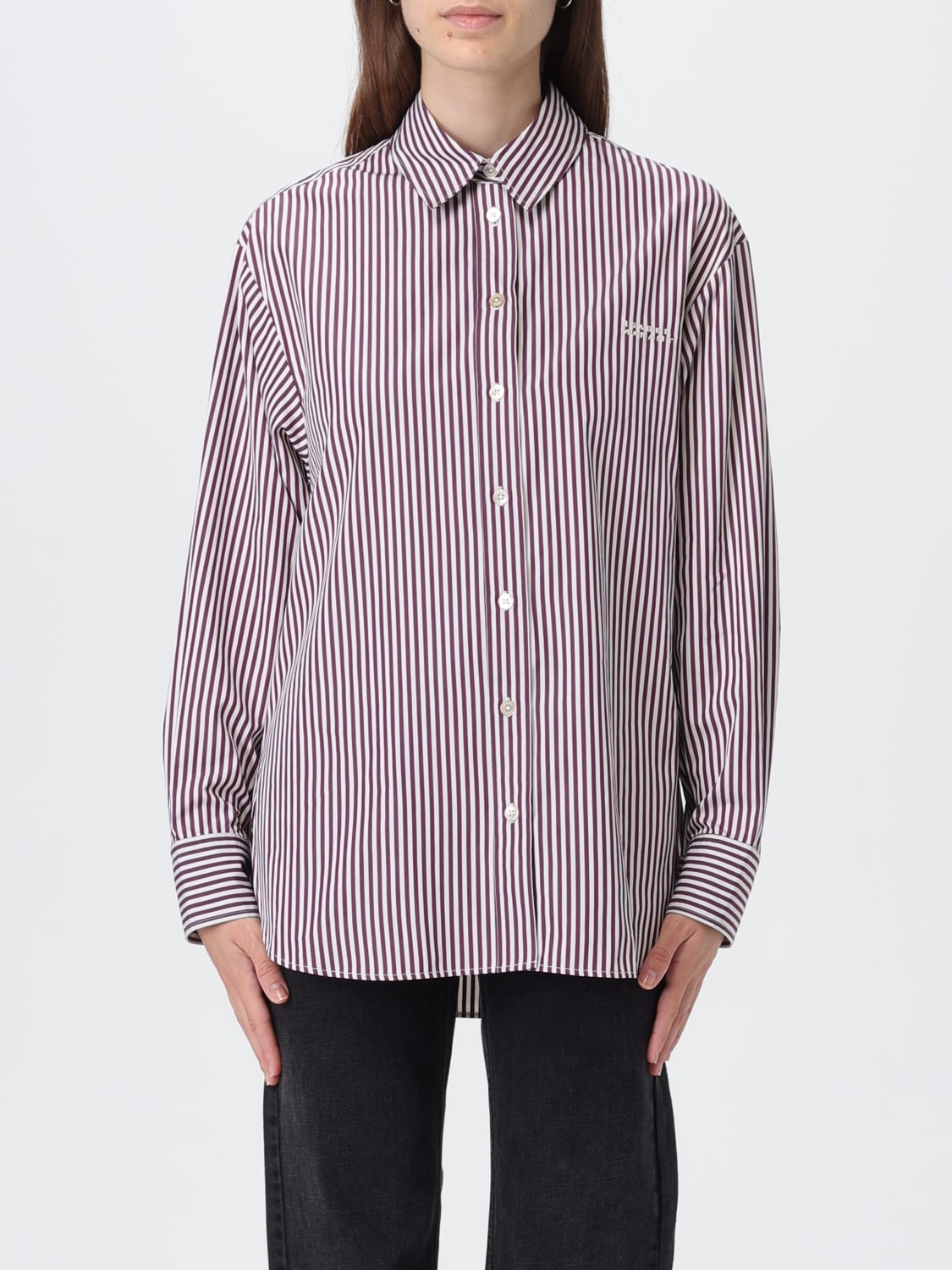 ISABEL MARANT CAMICIA: Camicia Isabel Marant in cotone a righe , Beige - Img 1