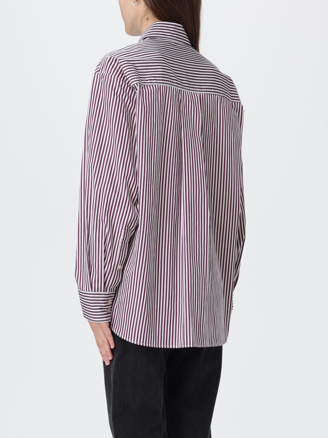 ISABEL MARANT CAMICIA: Camicia Isabel Marant in cotone a righe , Beige - Img 2