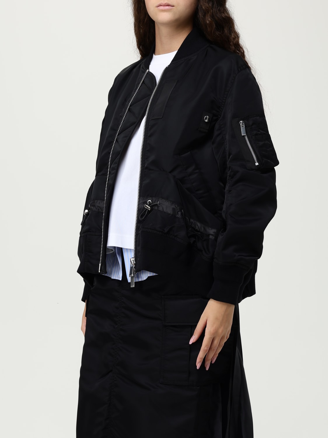 SACAI VESTE: Veste femme Sacai, Noir - Img 4