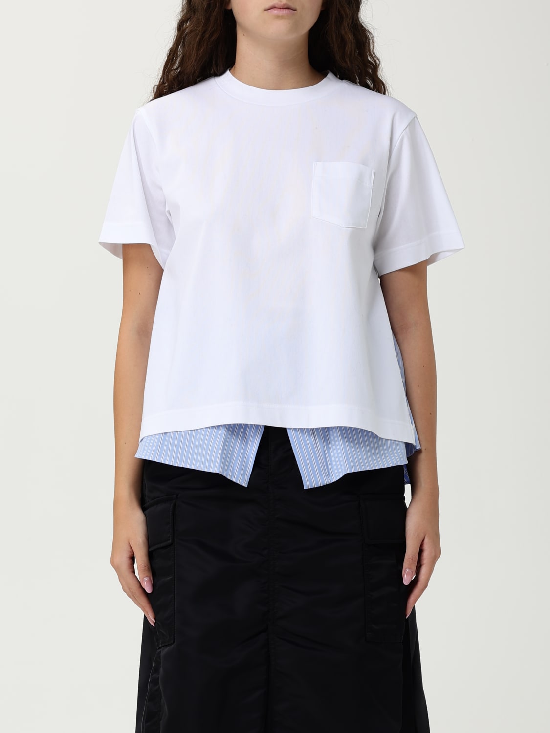 SACAI CAMISETA: Camiseta mujer Sacai, Blanco - Img 1