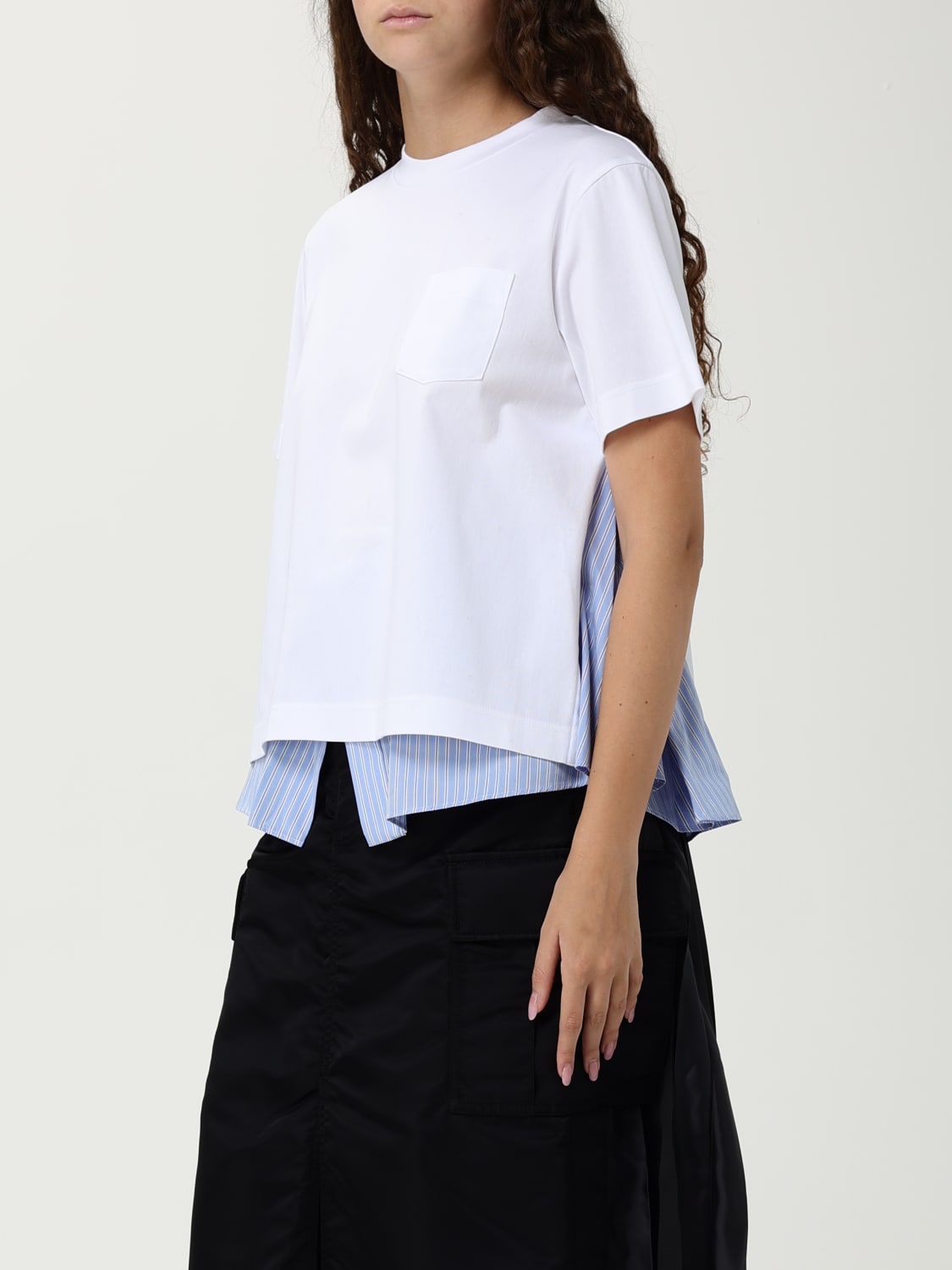 SACAI CAMISETA: Camiseta mujer Sacai, Blanco - Img 4