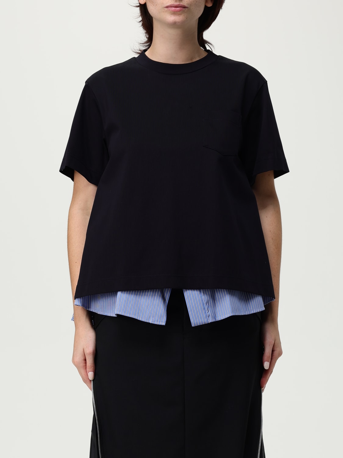 SACAI T-SHIRT: T-shirt damen Sacai, Navy - Img 1