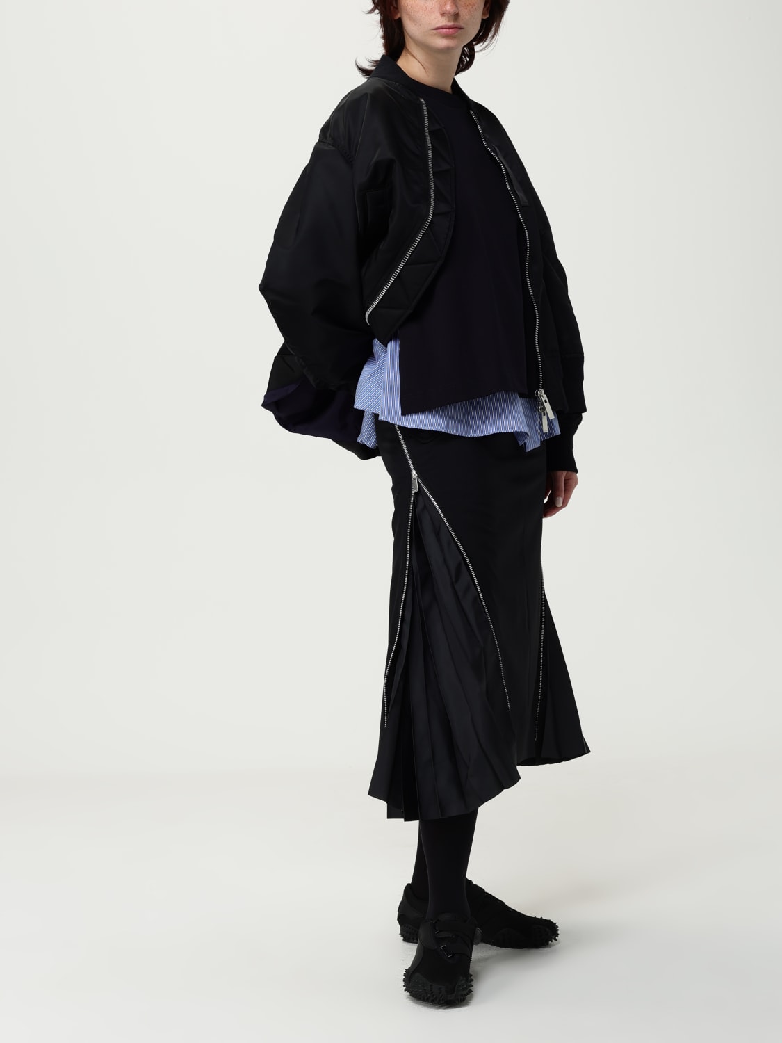 SACAI JUPE: Jupe femme Sacai, Noir - Img 2