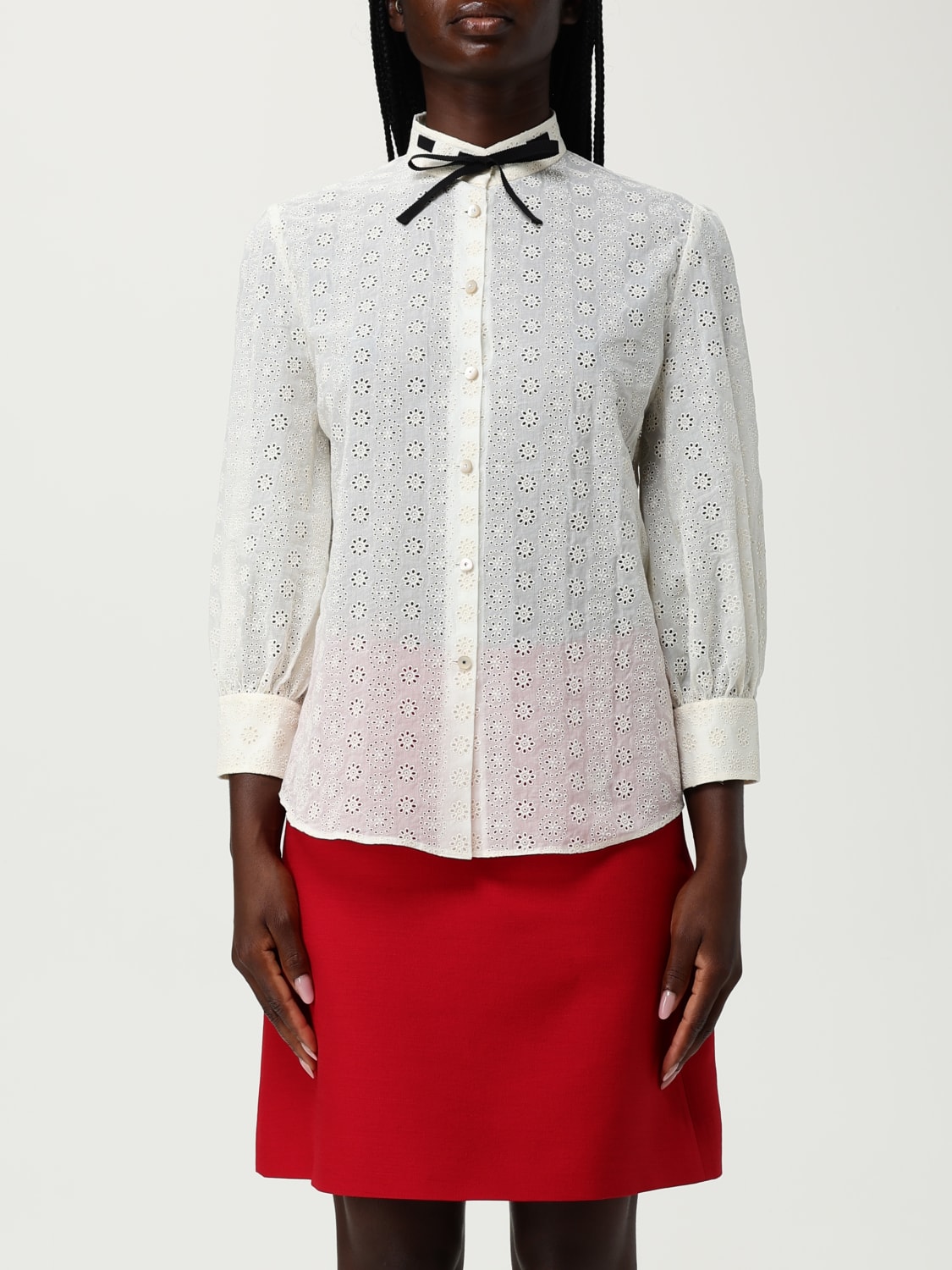 VALENTINO SHIRT: Shirt woman Valentino, Ivory - Img 1