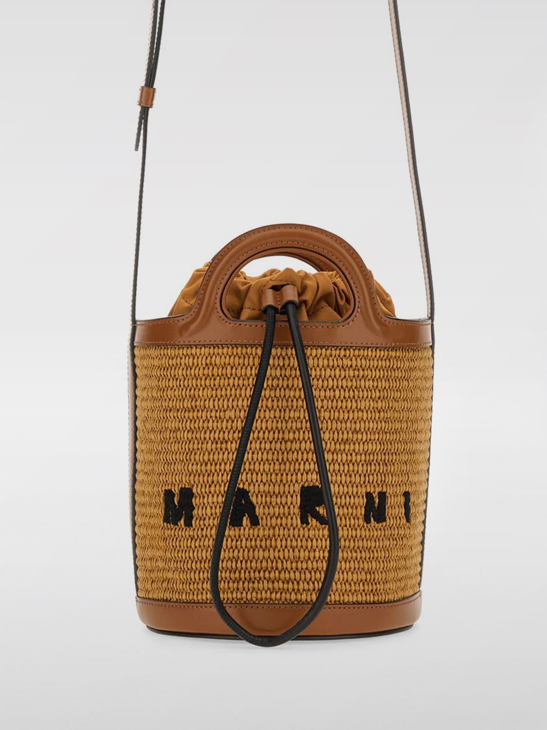 MARNI MINI BAG: Shoulder bag woman Marni, Brown - Img 3