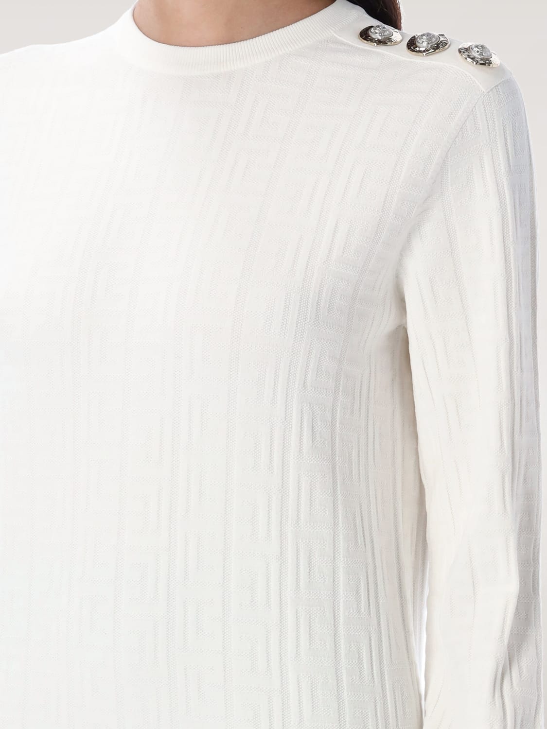 BALMAIN JERSEY: Jersey mujer Balmain, Marfil - Img 3