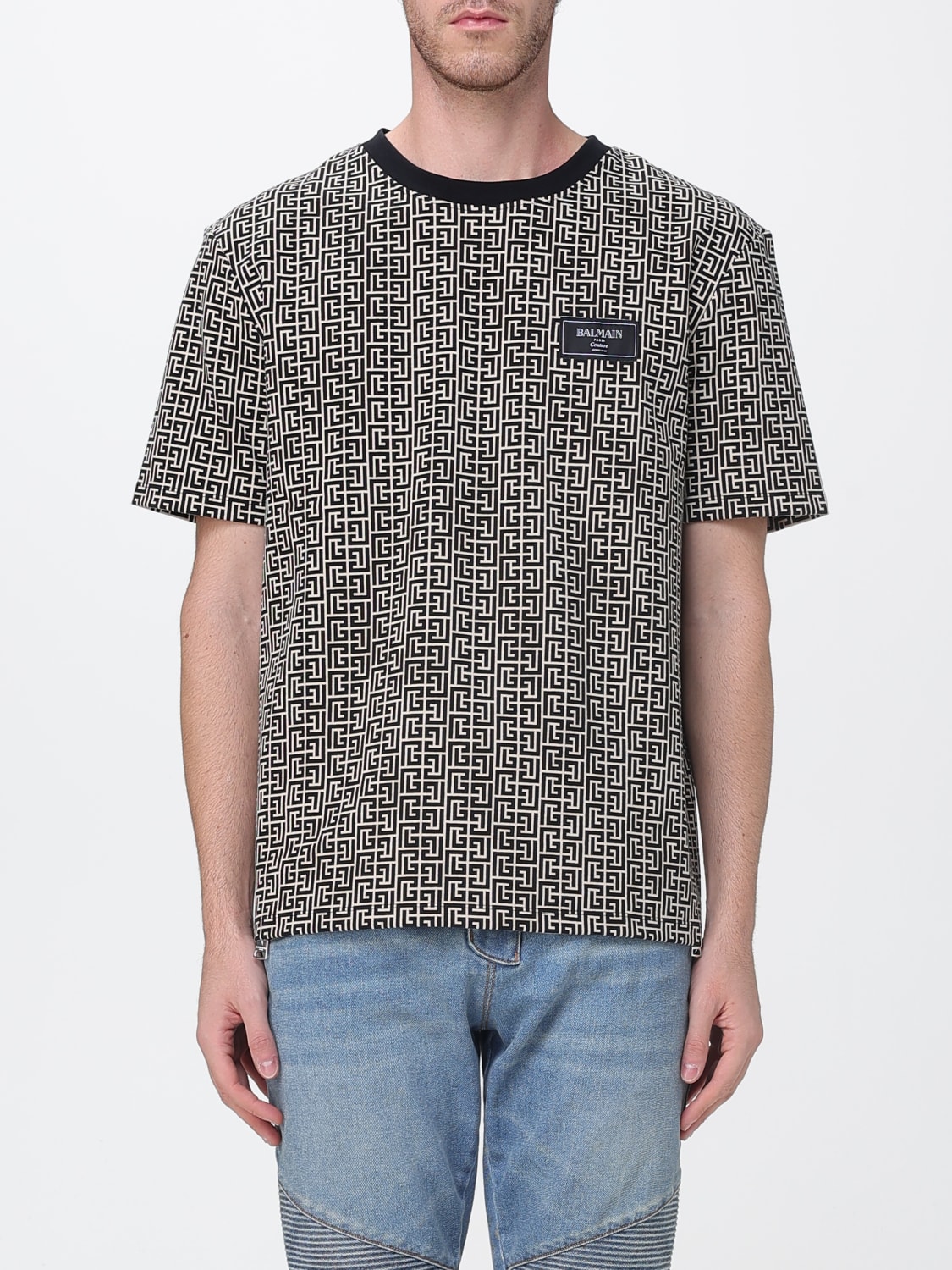 BALMAIN T-SHIRT: T-shirt men Balmain, Grey - Img 1