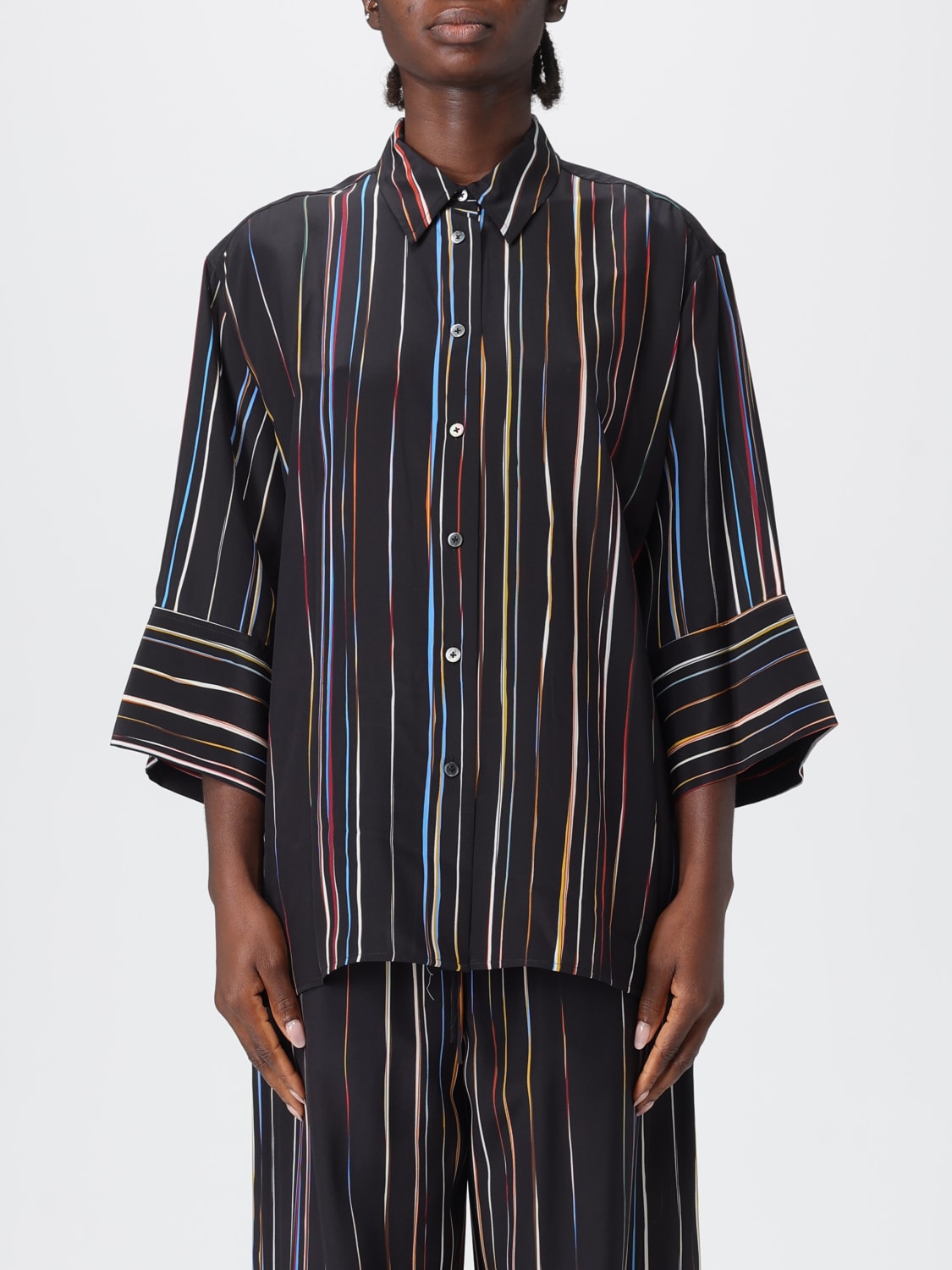 PAUL SMITH CAMICIA: Camicia Paul Smith in seta a righe , Blue - Img 1