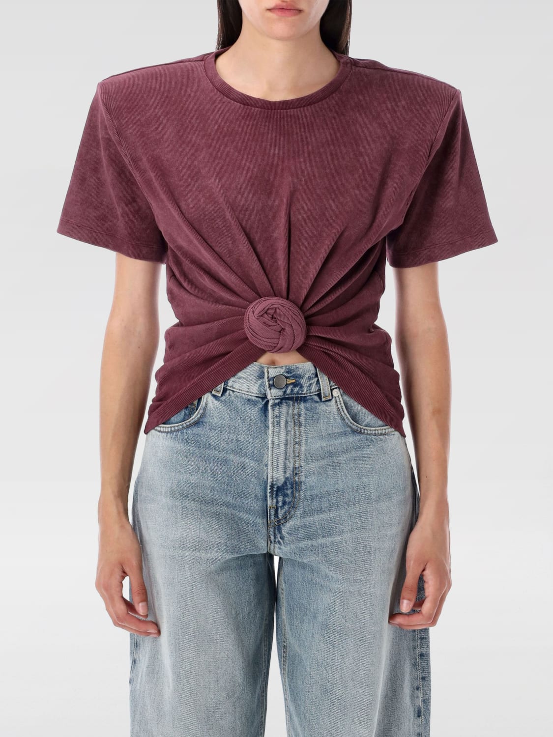 MAGDA BUTRYM T-SHIRT: T-shirt woman Magda Butrym, Burgundy - Img 1