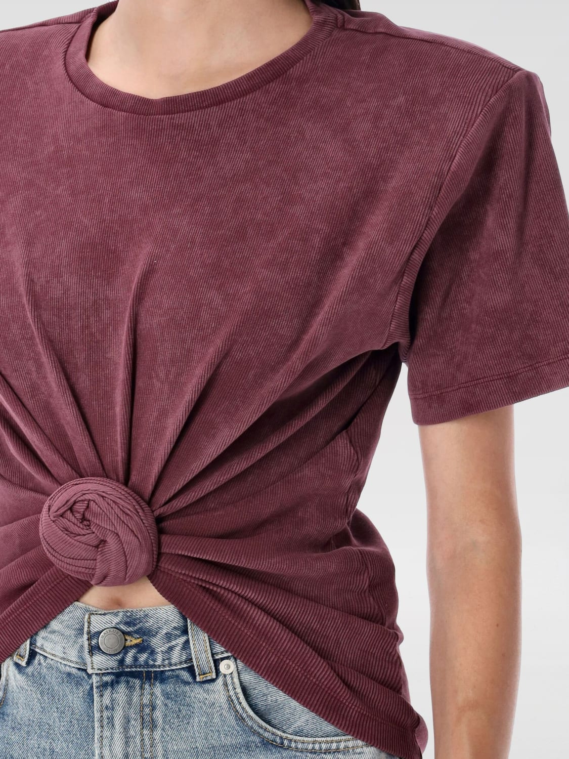 MAGDA BUTRYM T-SHIRT: T-shirt woman Magda Butrym, Burgundy - Img 3