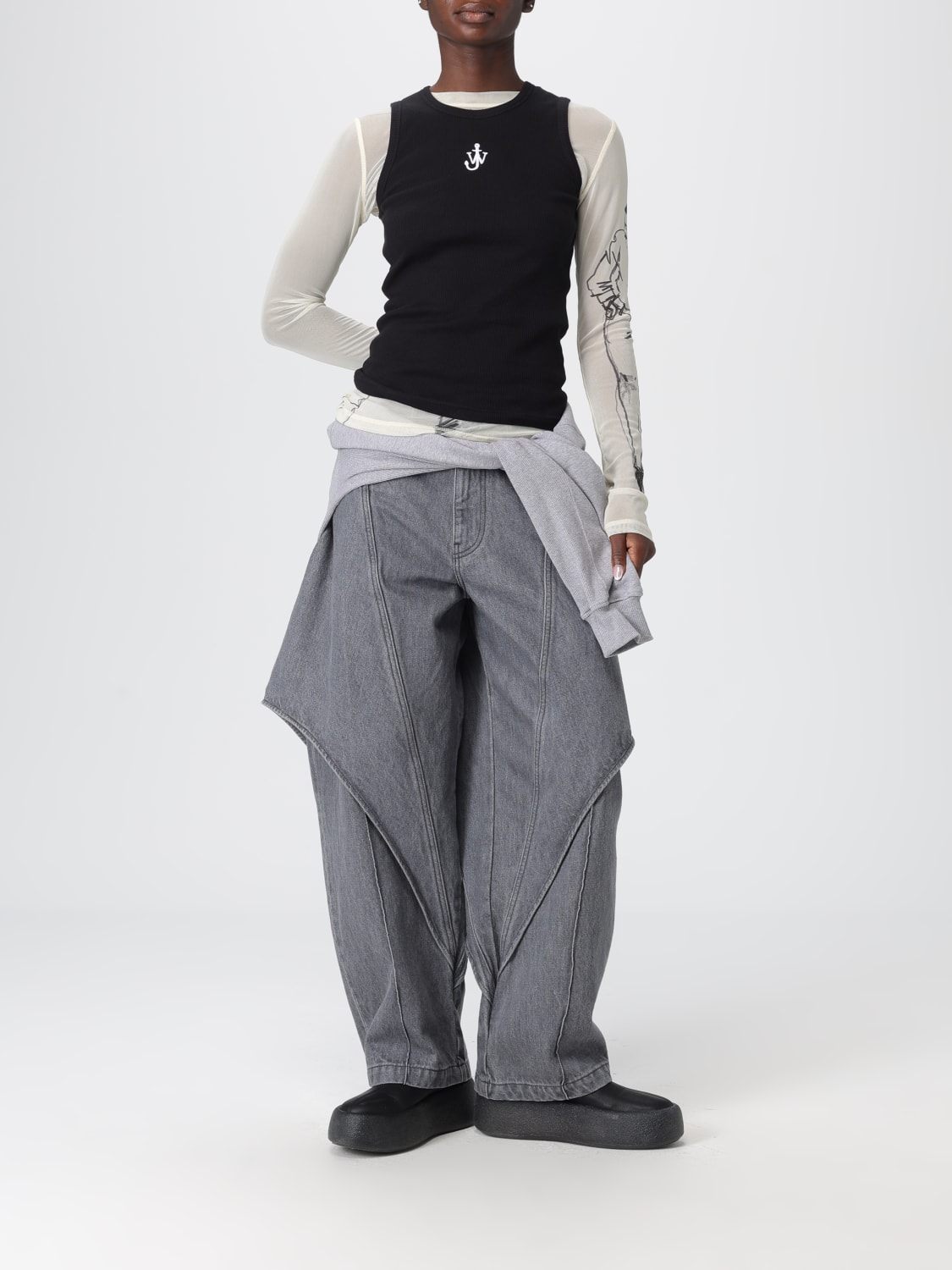 JW ANDERSON CAMISETA: Top mujer Jw Anderson, Negro - Img 2