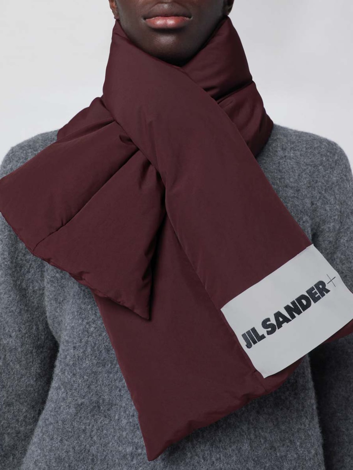 JIL SANDER SCARF: Scarf men Jil Sander, Burgundy - Img 2
