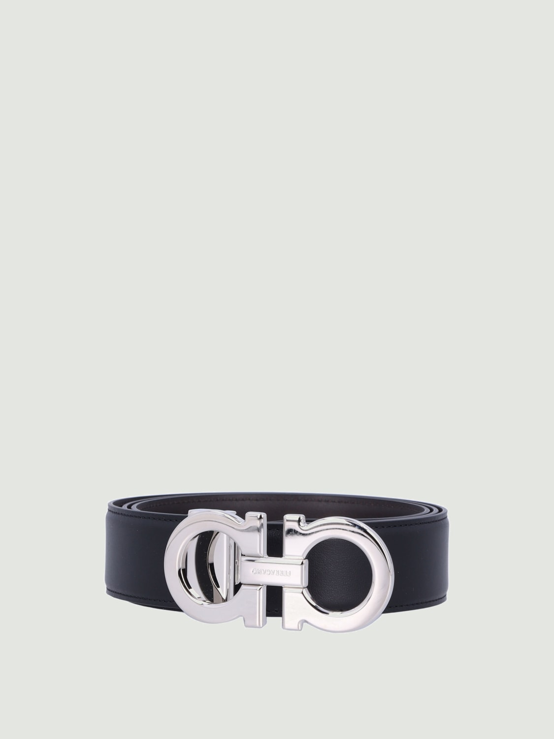 FERRAGAMO BELT: Belt men Ferragamo, Black - Img 1