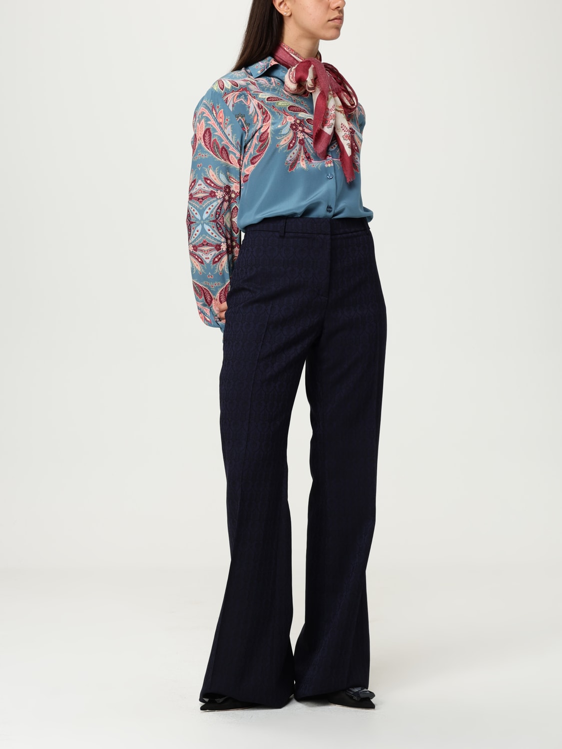 ETRO CAMISA: Camisa mujer Etro, Azul Claro - Img 2