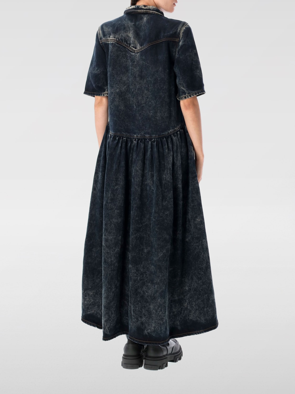 GANNI DRESS: Dress woman Ganni, Black - Img 2