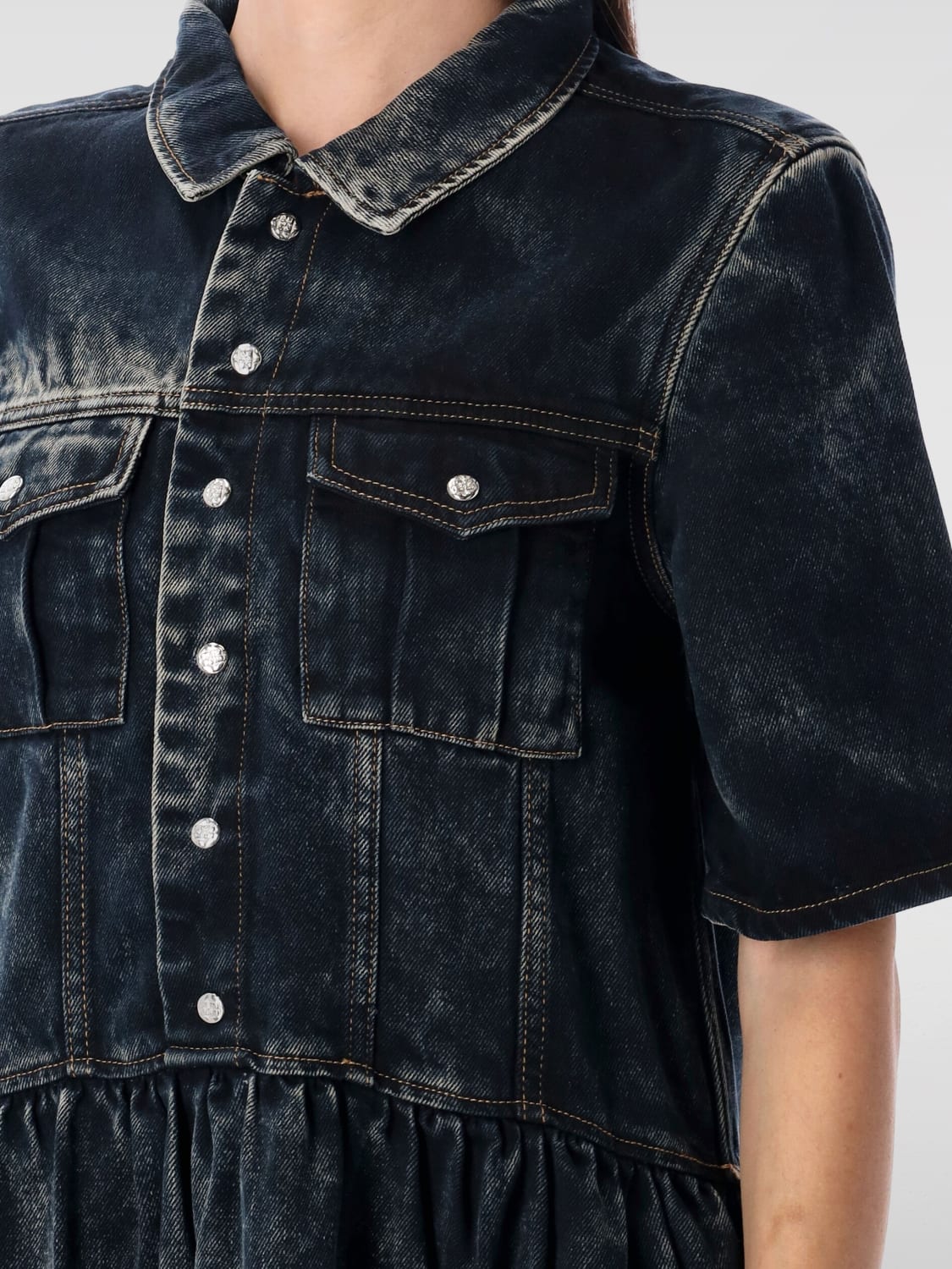 GANNI DRESS: Dress woman Ganni, Black - Img 3