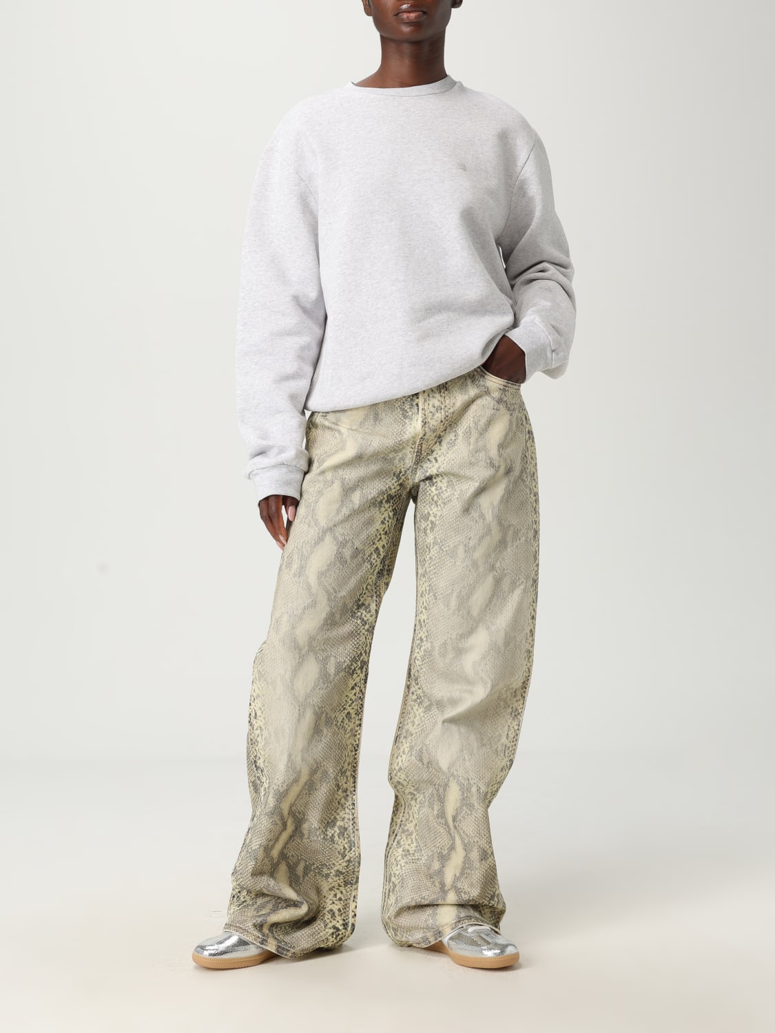 ACNE STUDIOS FELPA: Felpa Acne Studios in cotone organico , Grigio - Img 2
