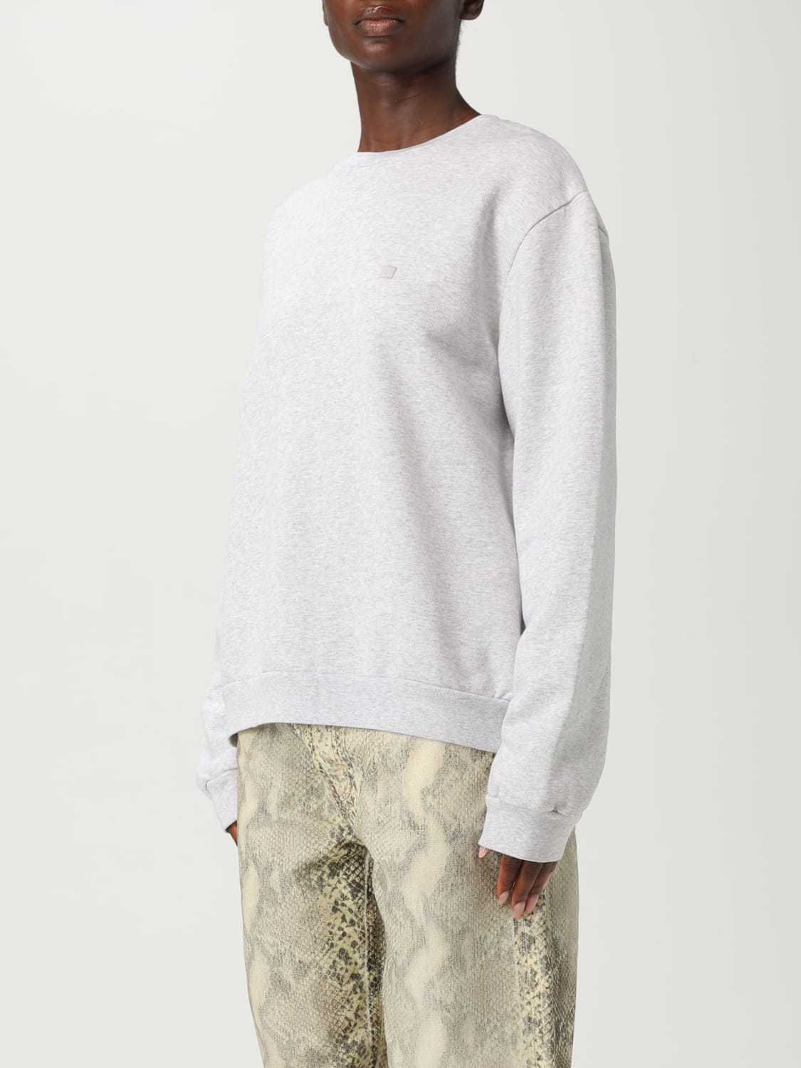 ACNE STUDIOS FELPA: Felpa Acne Studios in cotone organico , Grigio - Img 4