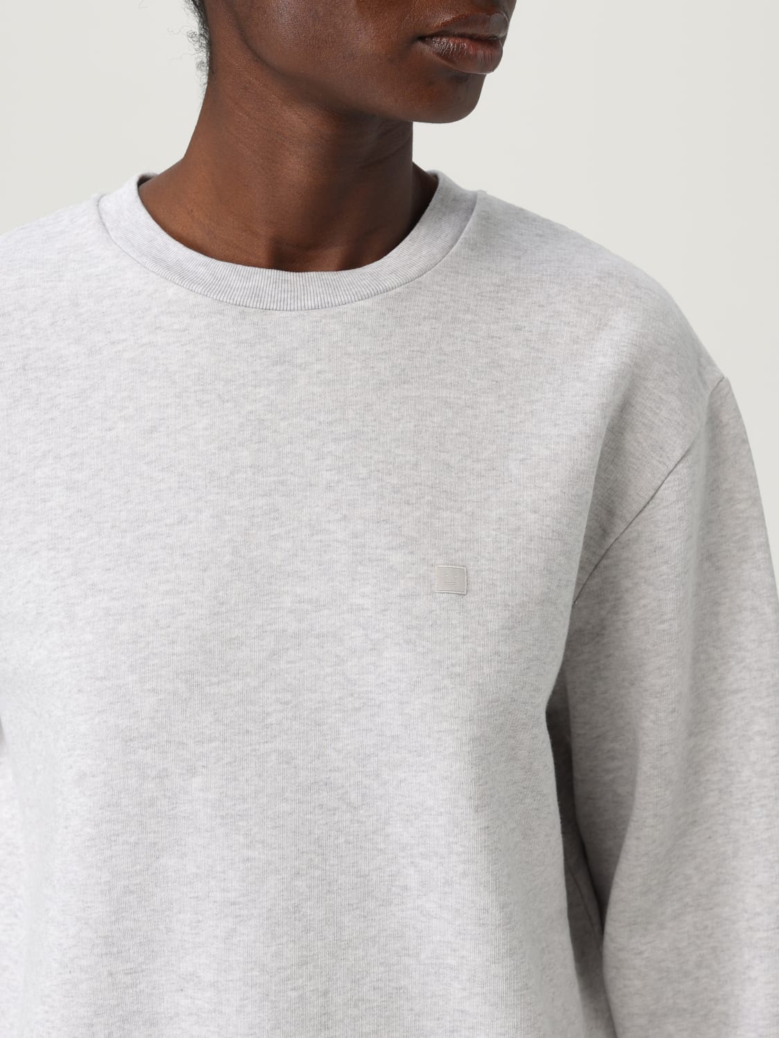 ACNE STUDIOS FELPA: Felpa Acne Studios in cotone organico , Grigio - Img 5