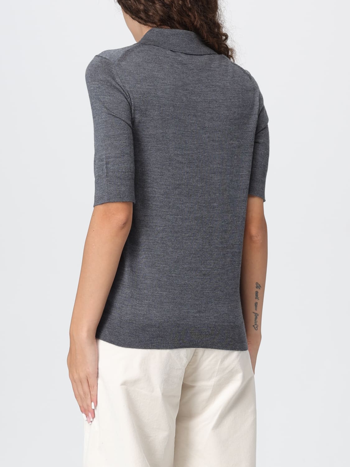 BOSS POLO SHIRT: Sweatshirt woman Boss, Grey - Img 2
