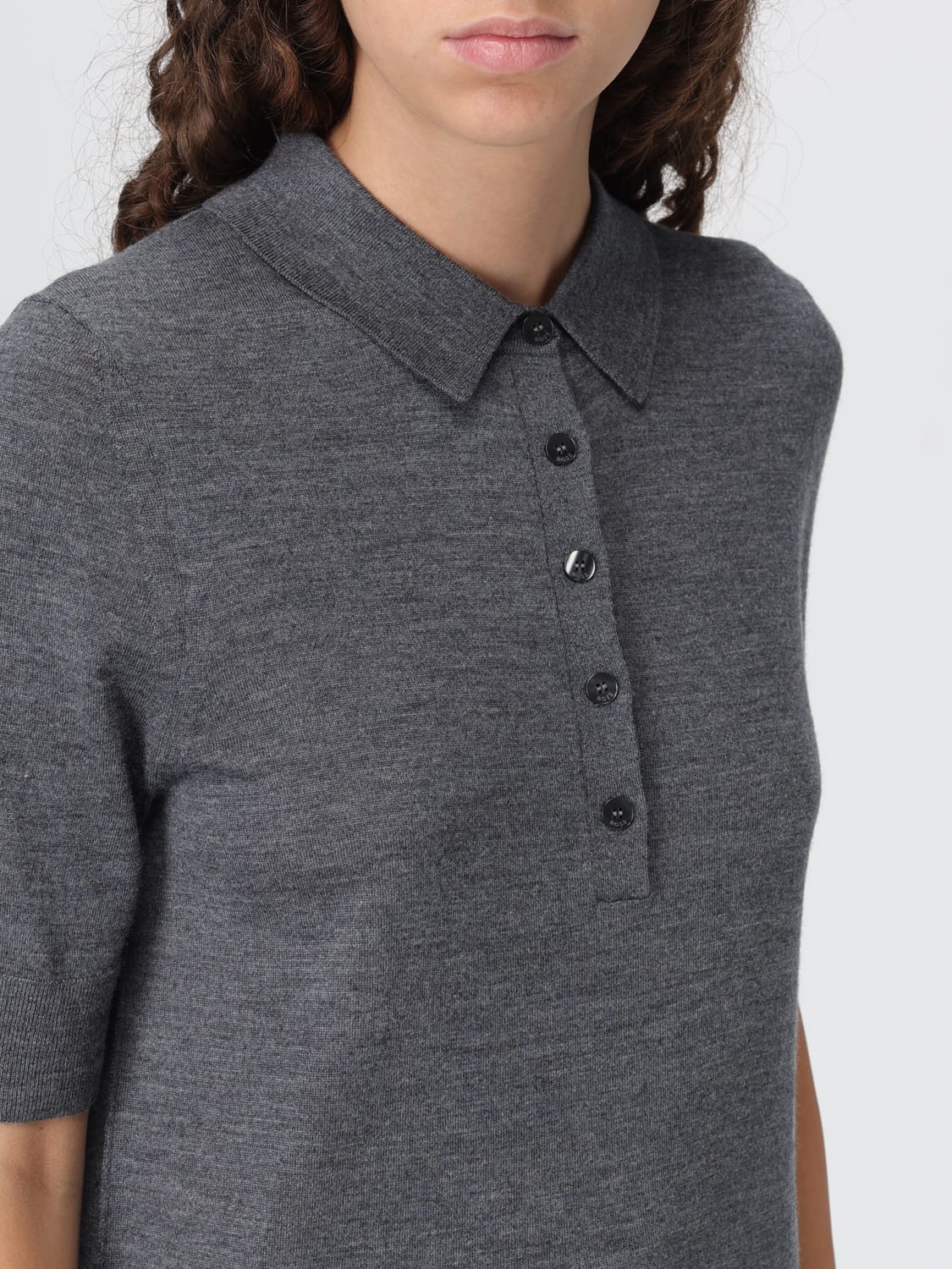 BOSS POLO SHIRT: Sweatshirt woman Boss, Grey - Img 3