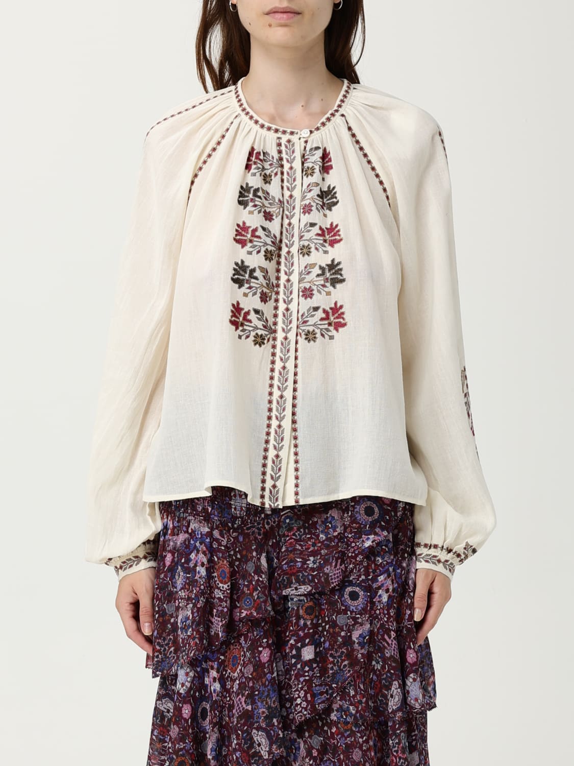 ISABEL MARANT ETOILE HEMDBLUSE: Hemdbluse damen Isabel Marant Etoile, Beige - Img 1