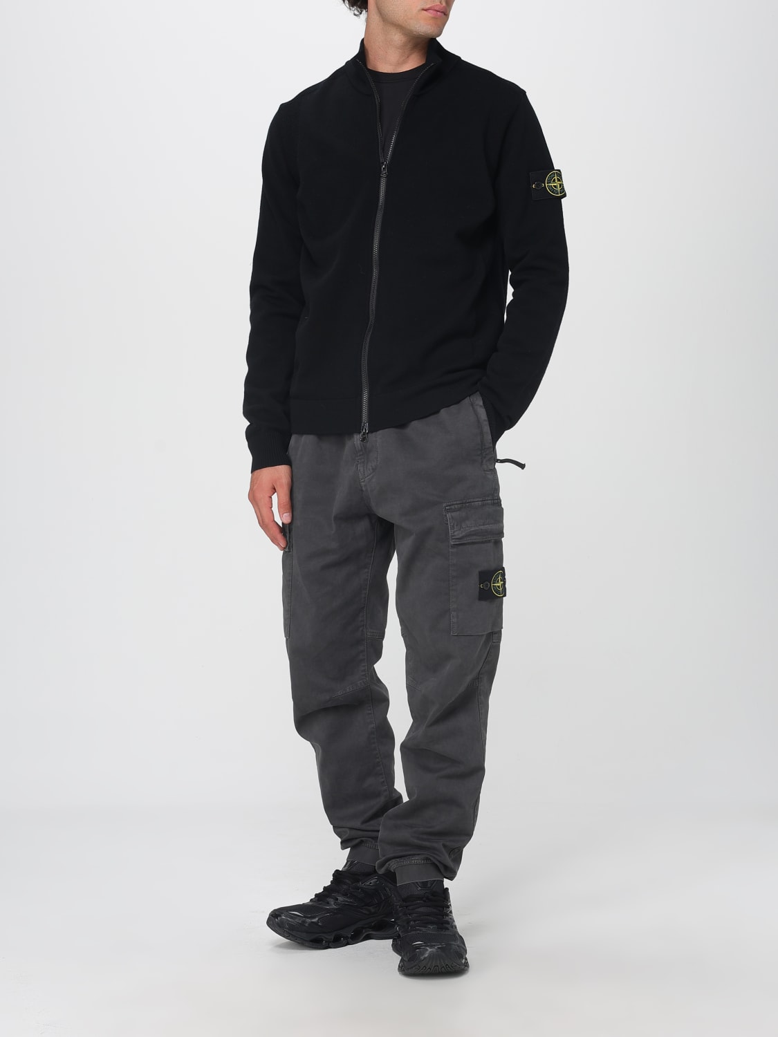 STONE ISLAND SWEATER: Sweater men Stone Island, Black - Img 2