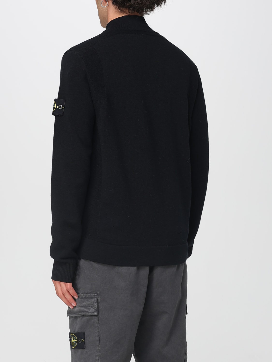 STONE ISLAND SWEATER: Sweater men Stone Island, Black - Img 3