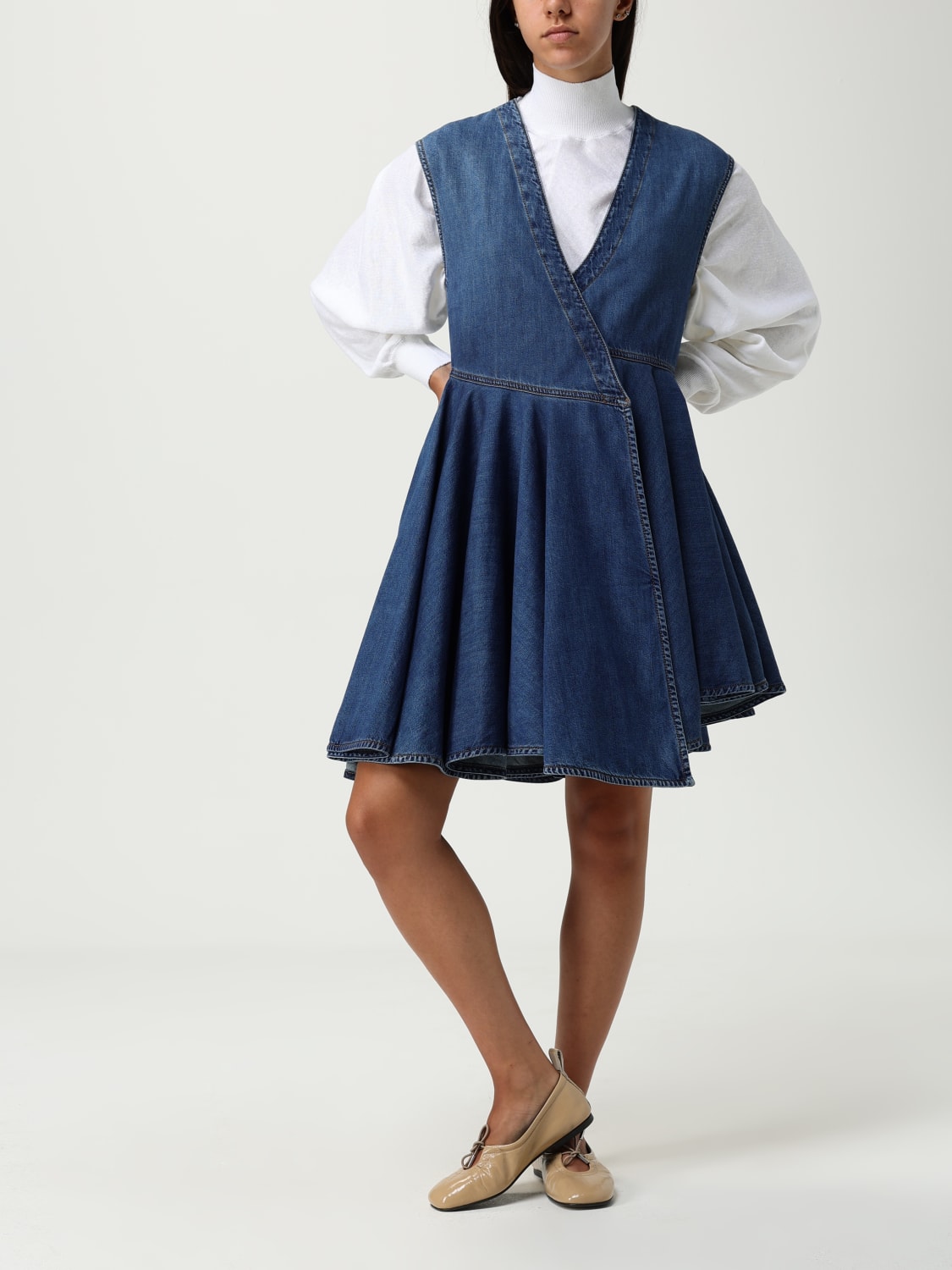 ALAÏA DRESS: Dress woman AlaÏa, Blue - Img 2