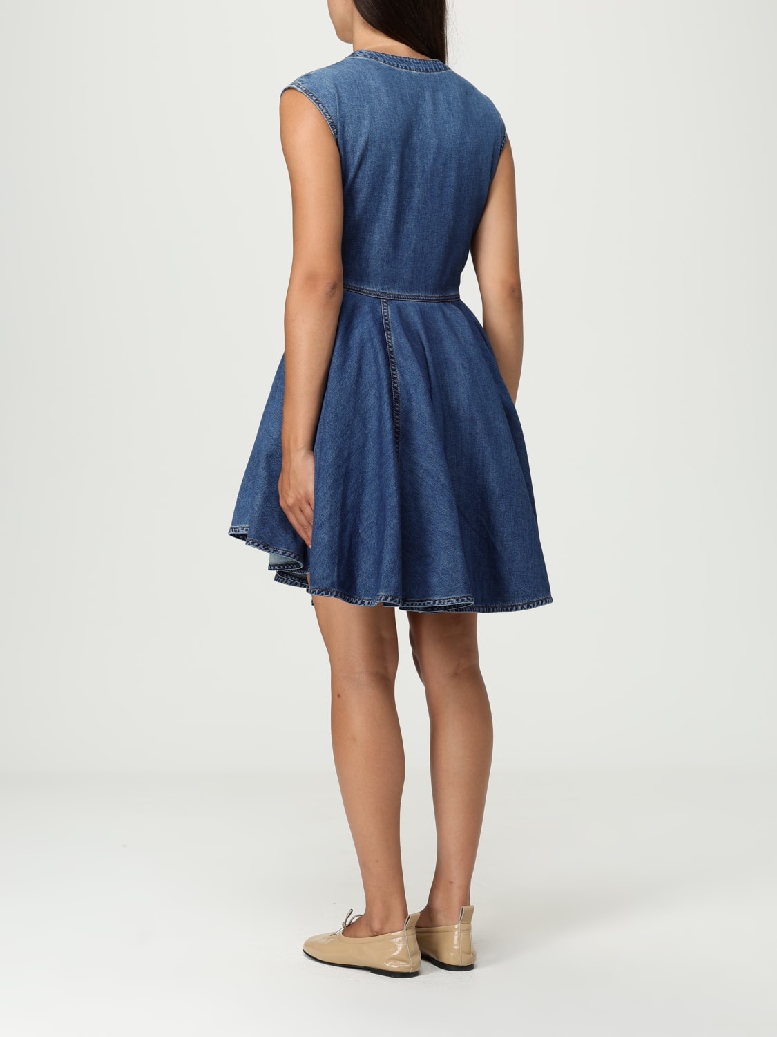 ALAÏA DRESS: Dress woman AlaÏa, Blue - Img 3