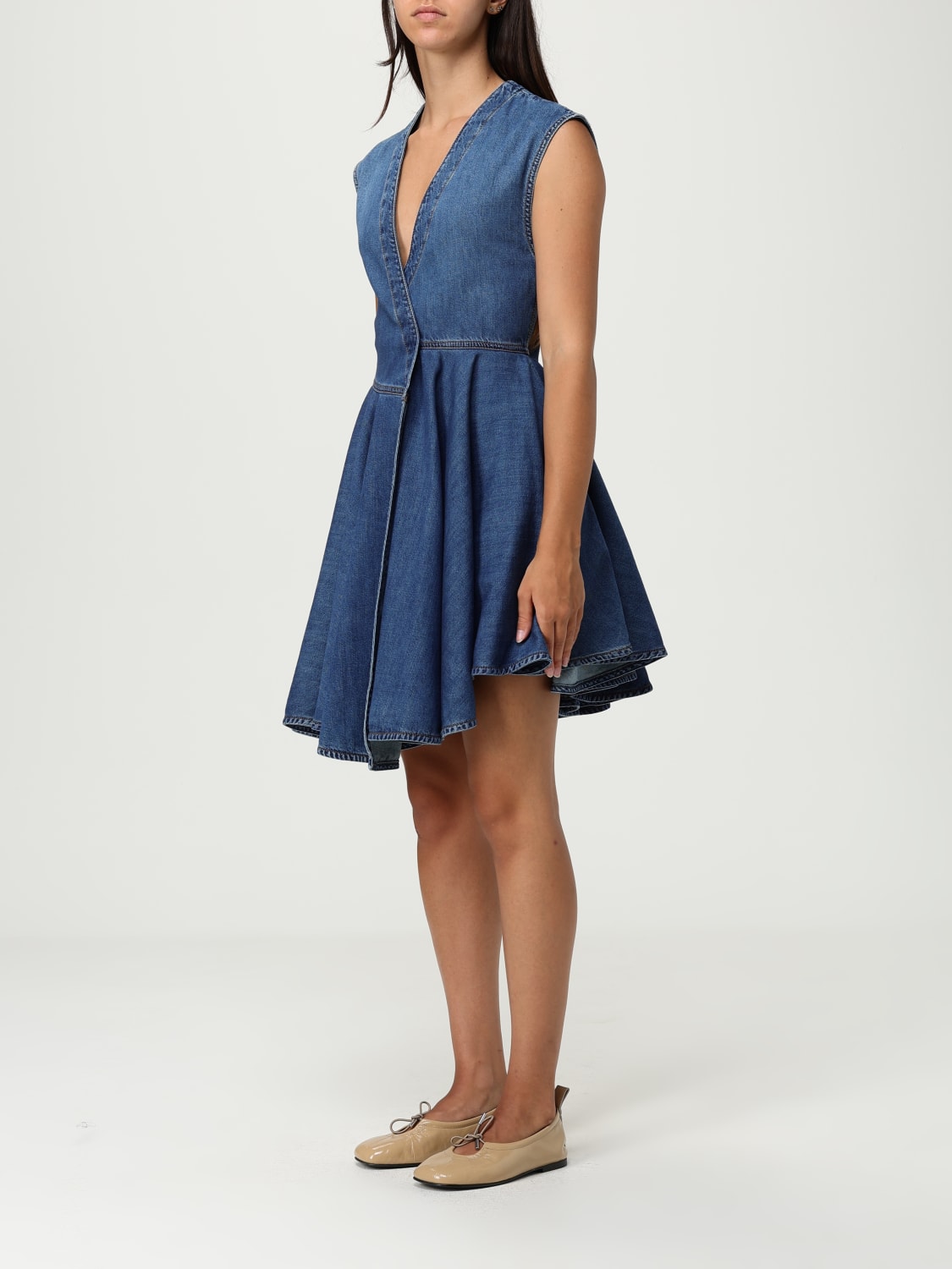 ALAÏA DRESS: Dress woman AlaÏa, Blue - Img 4