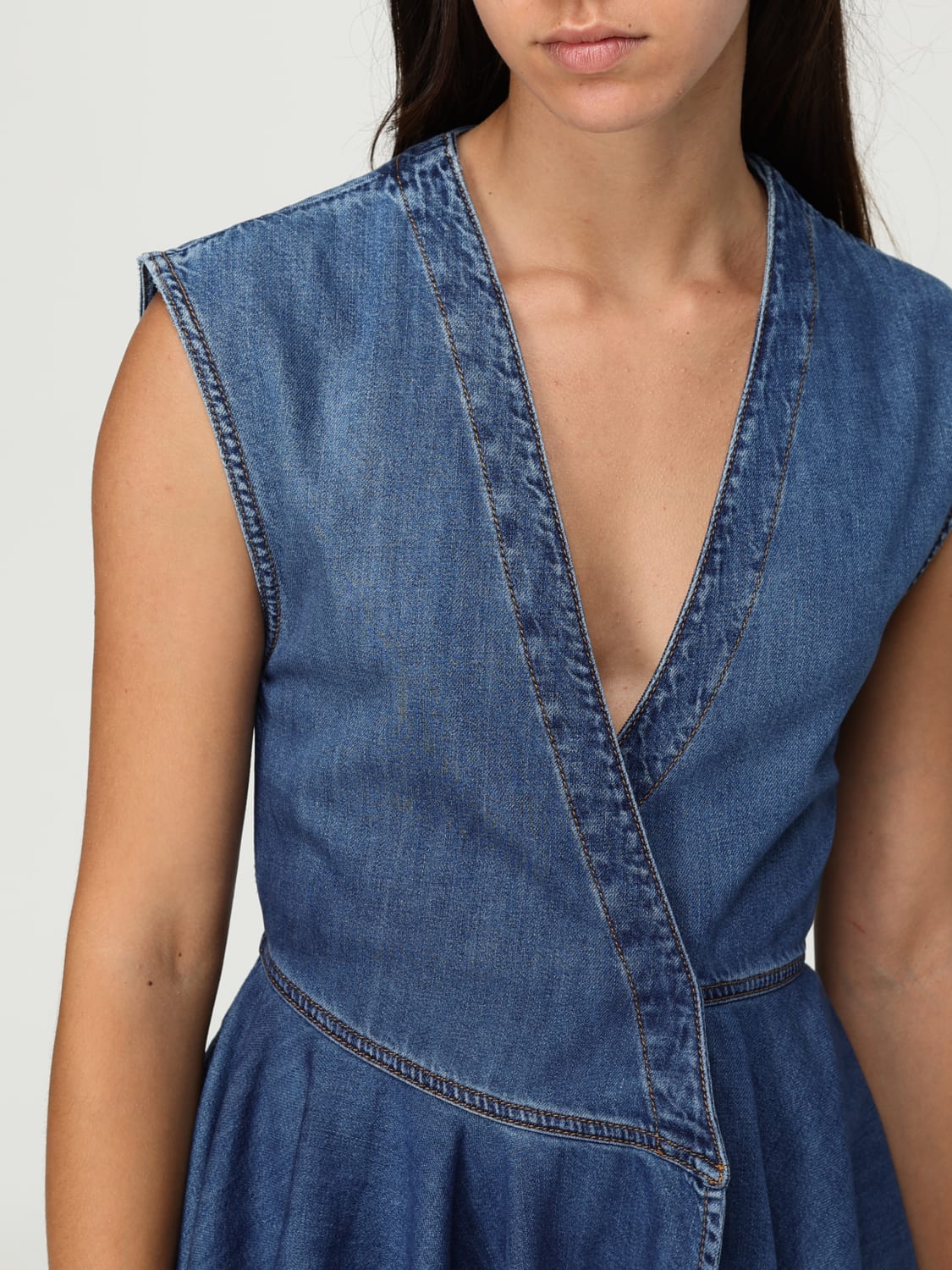 ALAÏA DRESS: Dress woman AlaÏa, Blue - Img 5