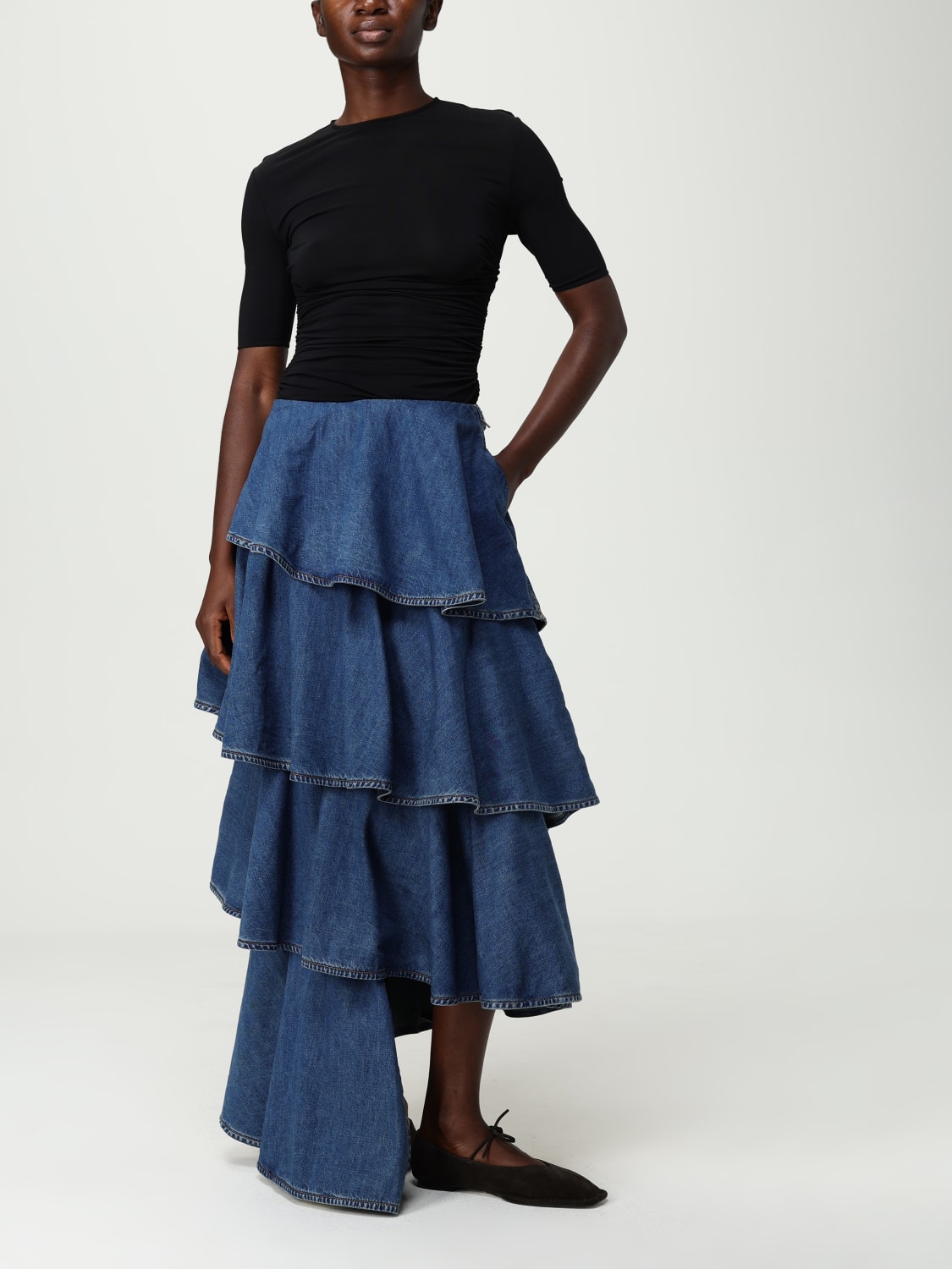 ALAÏA SKIRT: Skirt woman AlaÏa, Blue - Img 2