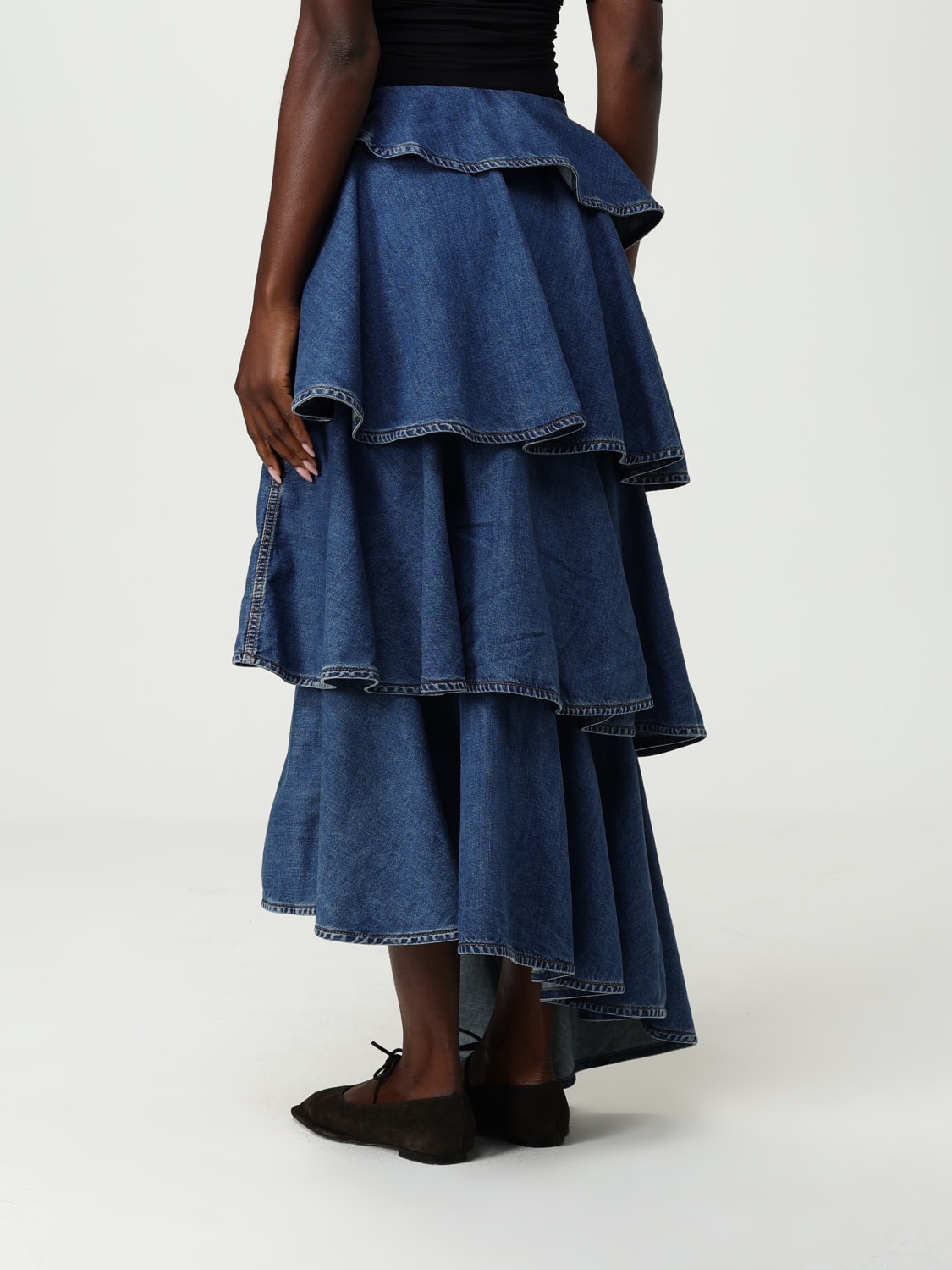 ALAÏA SKIRT: Skirt woman AlaÏa, Blue - Img 3