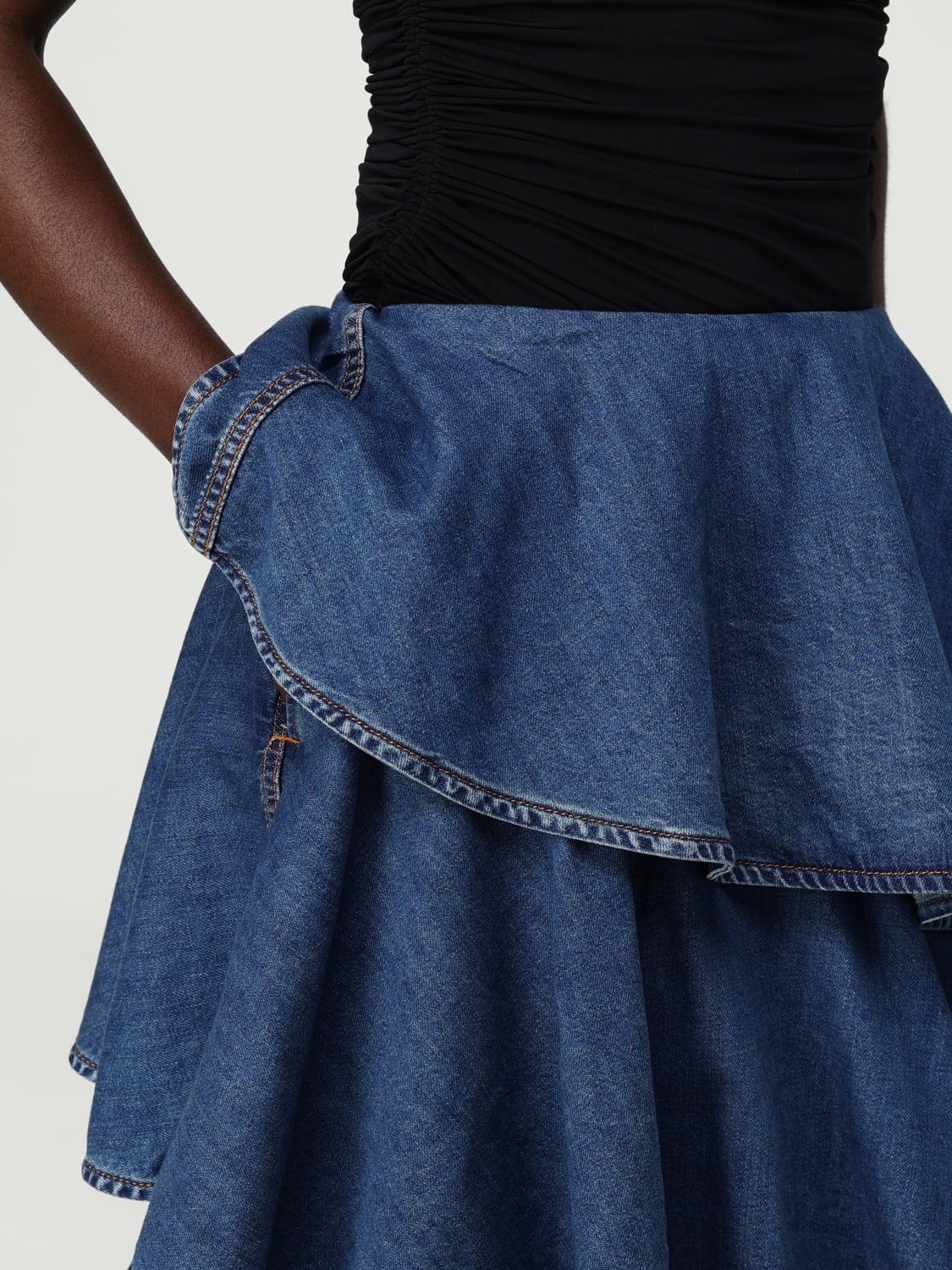 ALAÏA SKIRT: Skirt woman AlaÏa, Blue - Img 5