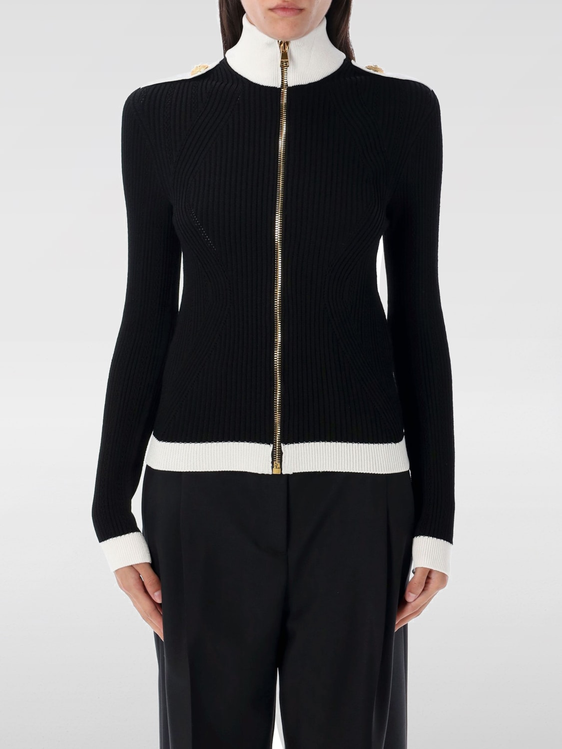 BALMAIN JERSEY: Jersey mujer Balmain, Negro - Img 1
