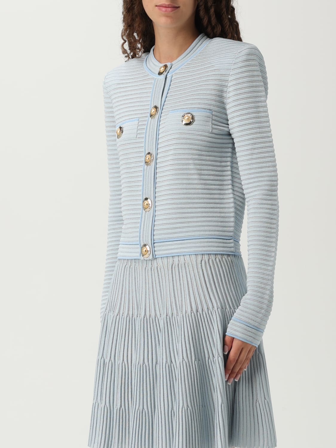 BALMAIN PULLOVER: Pullover damen Balmain, Blau - Img 4