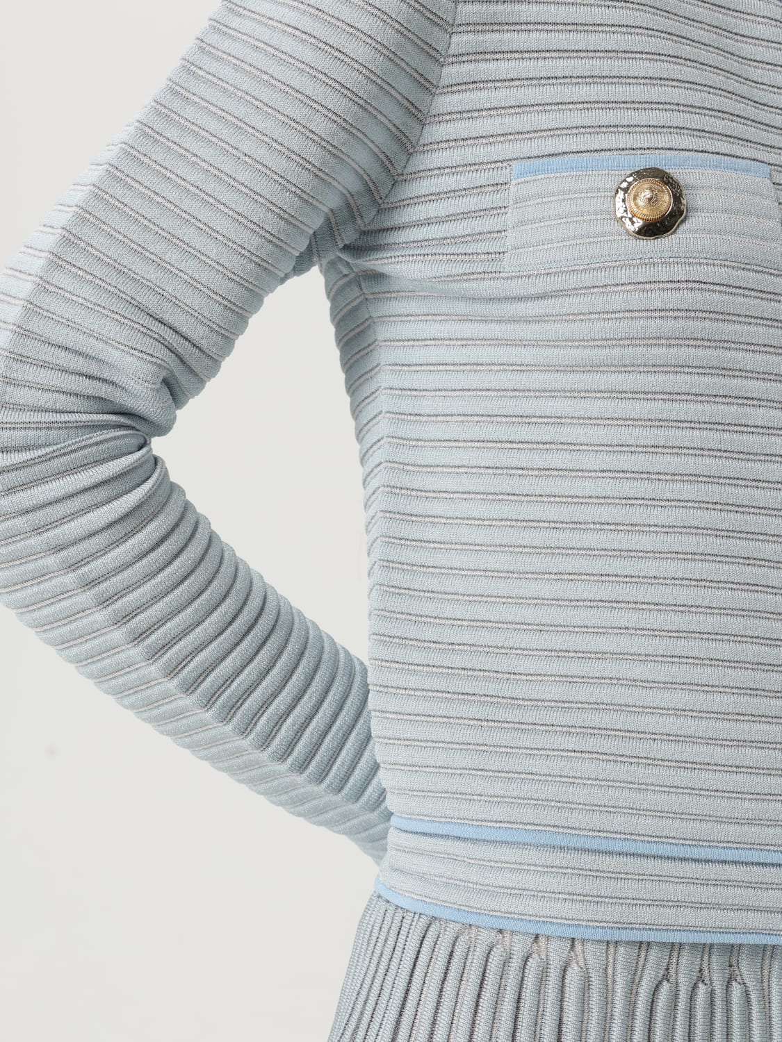 BALMAIN PULLOVER: Pullover damen Balmain, Blau - Img 5