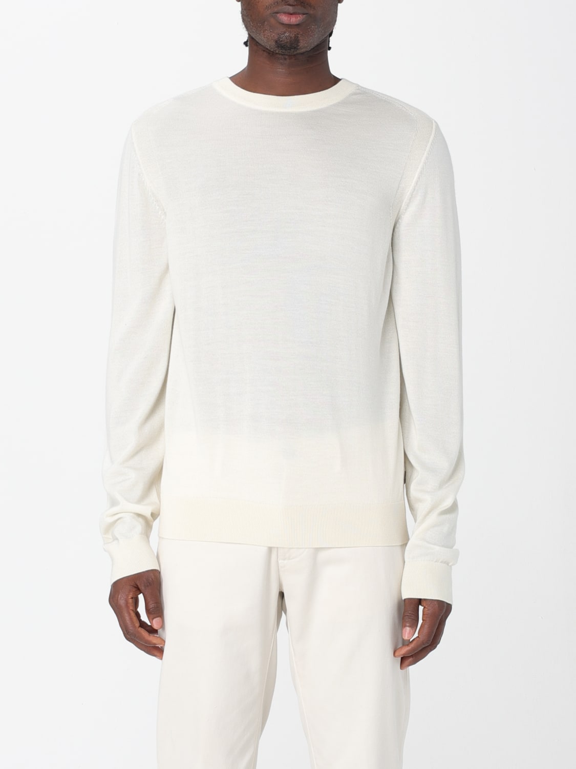 BOSS 毛衣: 毛衣 男士 Boss, 白色 - Img 1